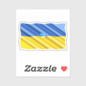 Oekraïense vlag - Sticker hart - vrijheid (Vel)