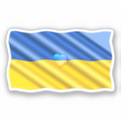 Oekraïense vlag - Sticker hart - vrijheid (Voorkant)