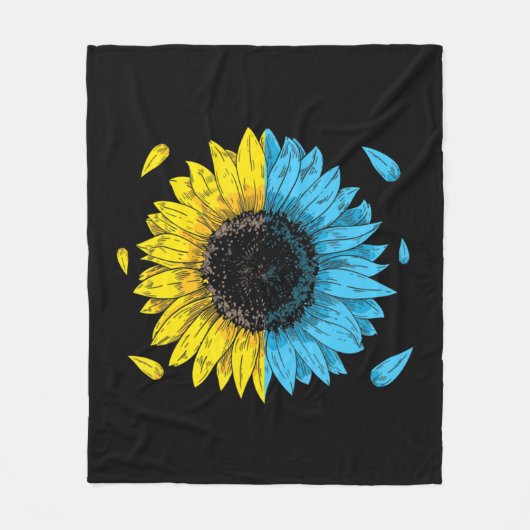 Oekraïense vlag - symbool Tryzub Love steunt Oekra Fleece Deken (Voorkant)