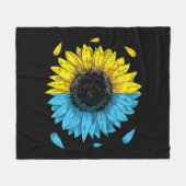 Oekraïense vlag - symbool Tryzub Love steunt Oekra Fleece Deken (Voorkant (Horizontaal))