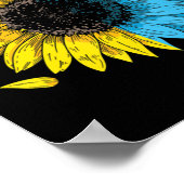 Oekraïense vlag - symbool Tryzub Love steunt Oekra Poster (Hoek)