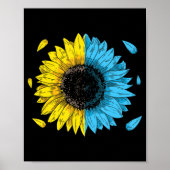 Oekraïense vlag - symbool Tryzub Love steunt Oekra Poster (Voorkant)