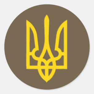 Oekraïense vlag Symbool Volodymyr Zelensky Oekraïe Ronde Sticker