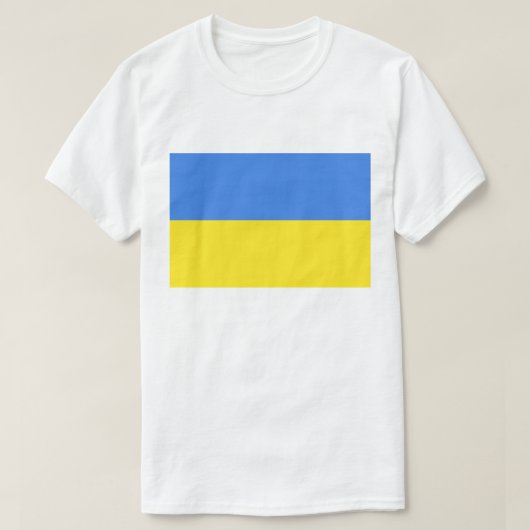 Oekraïense vlag T-shirt ondersteunen Oekraïense vr (Design voorkant)
