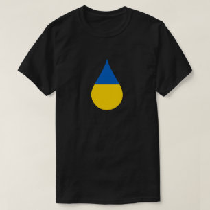 Oekraïense vlag Teardrop Solidariteit T-Shirt