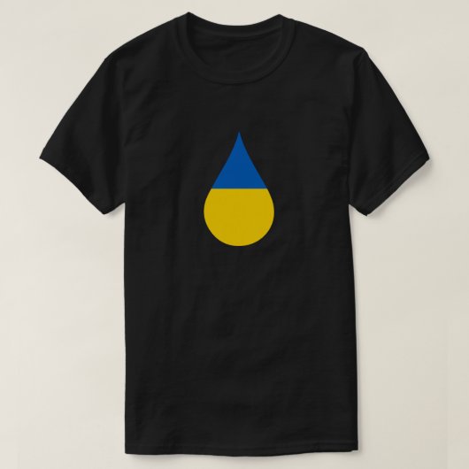 Oekraïense vlag Teardrop Solidariteit T-Shirt (Design voorkant)