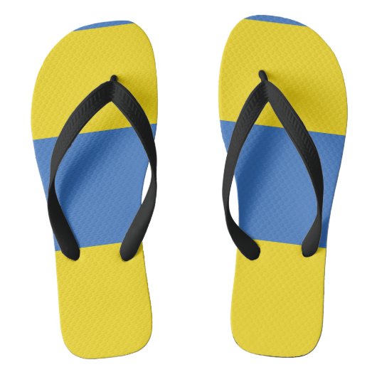 Oekraïense vlag teenslippers (Voetbed)