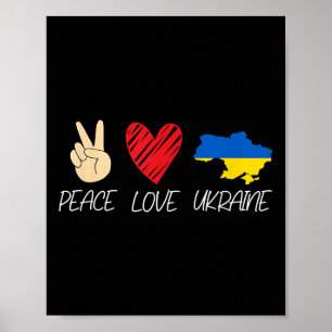 Oekraïense vlag tegen oorlogssolidariteit vrede poster