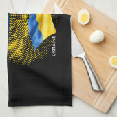 Oekraïense vlag theedoek (Quarter Fold)