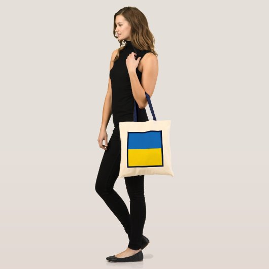 Oekraïense vlag tote bag (Voorkant (model))