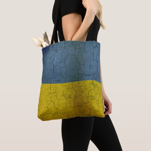 Oekraïense vlag tote bag (Dichtbij)