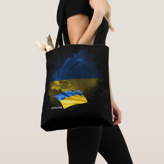 Oekraïense vlag tote bag (Dichtbij)