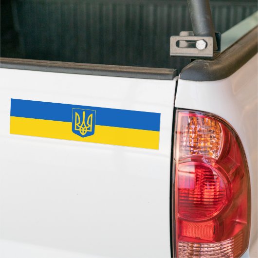 Oekraïense vlag Trident Blue Yellow Ukraine Bumpersticker (Op Truck)