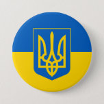 Oekraïense vlag Trident Blue Yellow Ukraine Ronde Button 7,6 Cm<br><div class="desc">Oekraïne Vlag in blauw en geel tot show steun voor Oekraïne voor vrede en vrijheid. Oekraïense vlag Trident Blue Yellow Ukraine-toets</div>