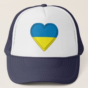 Oekraïense vlag trucker pet
