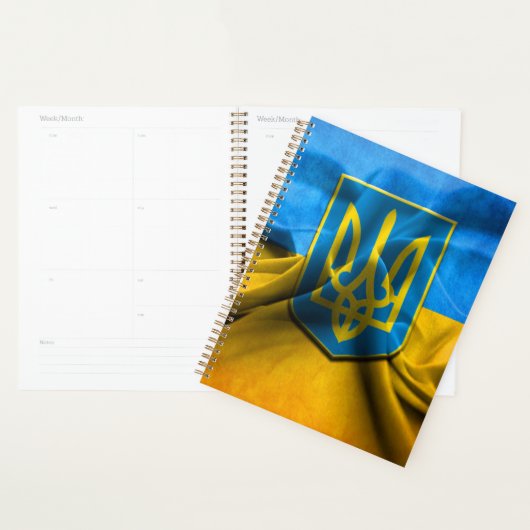Oekraïense vlag Tryzub Trident Blue Gold 2 Planner (Display)