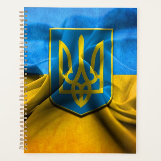 Oekraïense vlag Tryzub Trident Blue Gold 2 Planner (Voorkant)