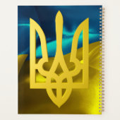 Oekraïense vlag Tryzub Trident Blue Gold Planner (Achterkant)