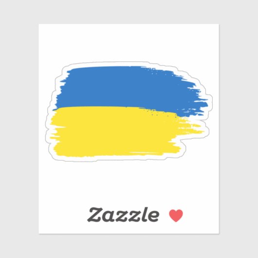 Oekraïense vlag verf textuur sticker (Vel)