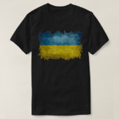 Oekraïense vlag Verstoorde stijlpuls in Oekraïne T-shirt (Design voorkant)