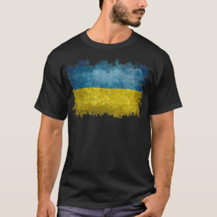 Oekraïense vlag Verstoorde stijlpuls in Oekraïne T-shirt