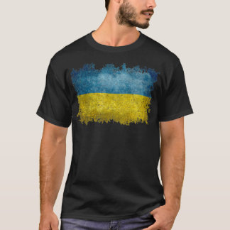Oekraïense vlag Verstoorde stijlpuls in Oekraïne T-shirt