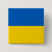 Oekraïense vlag vierkante button 5,1 cm (Voorkant)