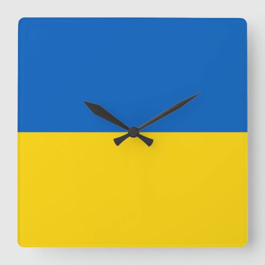 Oekraïense vlag vierkante klok (Voorkant)