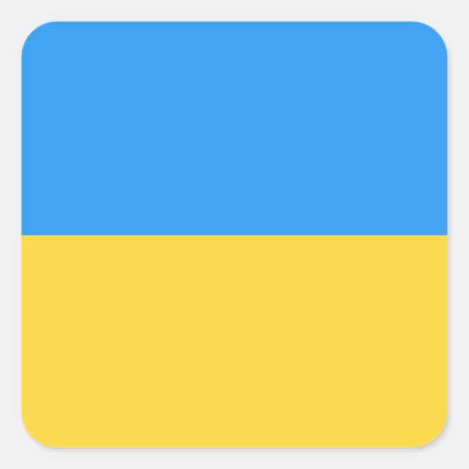 Oekraïense vlag vierkante sticker (Voorkant)