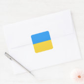Oekraïense vlag vierkante sticker (Envelop)