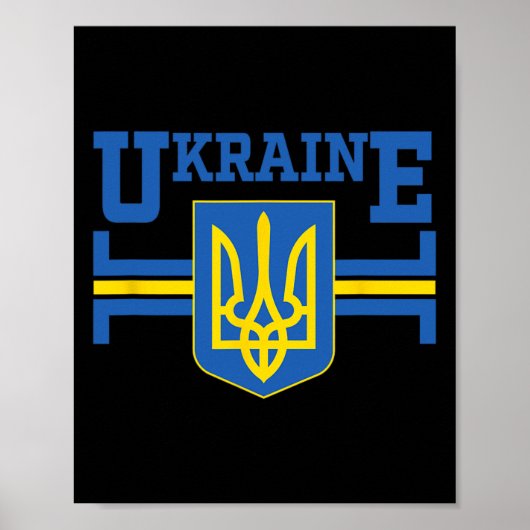 Oekraïense Vlag Vintage Erfgoed 5 Poster (Voorkant)