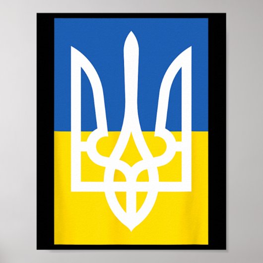 Oekraïense Vlag Vintage Erfgoed  Poster (Voorkant)