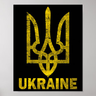 Oekraïense Vlag Vintage Oekraïne Vlag 1 Poster