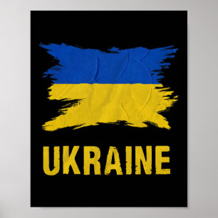 Oekraïense Vlag Vintage Oekraïne Vlag 3 Poster
