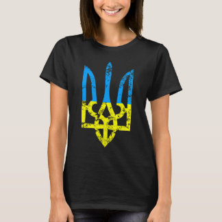 Oekraïense Vlag Vintage Tryzub Oekraïne Cadeau T-shirt