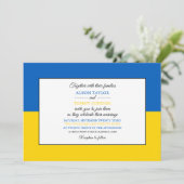 Oekraïense vlag, vlag van Oekraïne bruiloft Kaart (Staand voorkant)