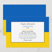 Oekraïense vlag, vlag van Oekraïne bruiloft Kaart (Voorkant / Achterkant)