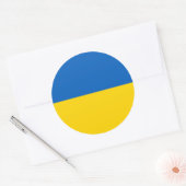 Oekraïense vlag, vlag van Oekraïne Ronde Sticker (Envelop)