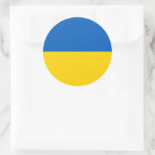 Oekraïense vlag, vlag van Oekraïne Ronde Sticker (Tas)
