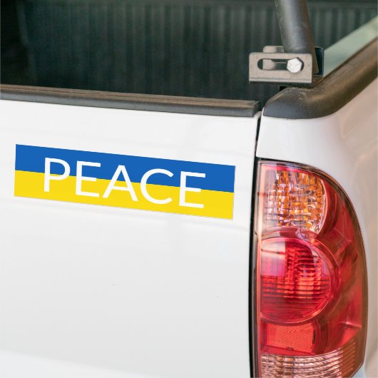 Oekraïense vlag voor blauwe gele aangepaste tekst bumpersticker (Op Truck)