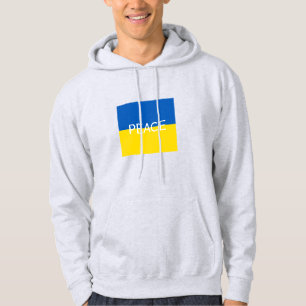 Oekraïense vlag voor blauwe gele aangepaste tekst hoodie