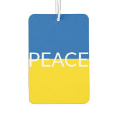 Oekraïense vlag voor blauwe gele aangepaste tekst luchtverfrisser (Achterkant)