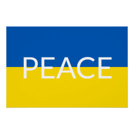 Oekraïense vlag voor blauwe gele aangepaste tekst perfect poster