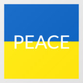 Oekraïense vlag voor blauwe gele aangepaste tekst raamsticker (Vel)