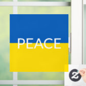 Oekraïense vlag voor blauwe gele aangepaste tekst raamsticker (Huis)