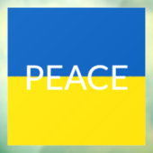 Oekraïense vlag voor blauwe gele aangepaste tekst raamsticker (Vel 3)