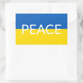 Oekraïense vlag voor blauwe gele aangepaste tekst rechthoekige sticker (Tas)