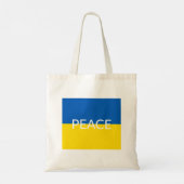 Oekraïense vlag voor blauwe gele aangepaste tekst tote bag (Achterkant)