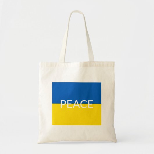 Oekraïense vlag voor blauwe gele aangepaste tekst tote bag (Voorkant)
