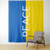 Oekraïense vlag voor blauwe gele aangepaste tekst wandkleed (In situ)